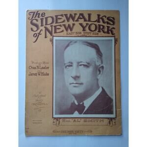 The Sidewalks of New York Sheet Music Lawlor Blake Paull-Pioneer P/V/G 1928 NYC
